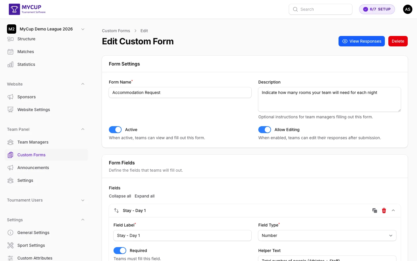 Creating an Accommodation Request form