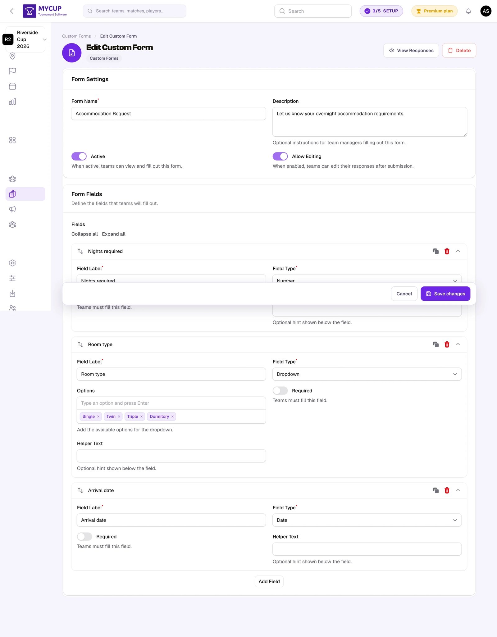 Creating an Accommodation Request form