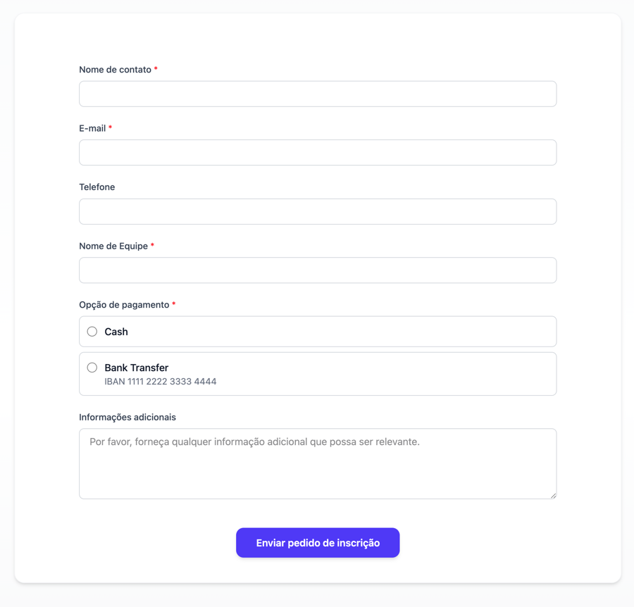 Team Registration and Approval